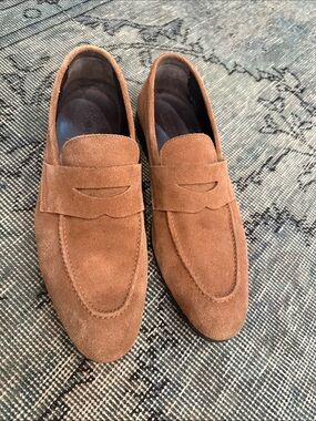 Men's Suede Penny Loafers - Tan